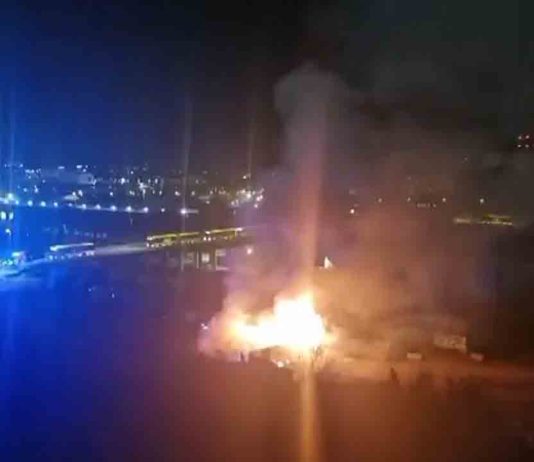 Incendio en un asentamiento de chabolas en la Sagrera Incendio en un asentamiento de chabolas en la Sagrera