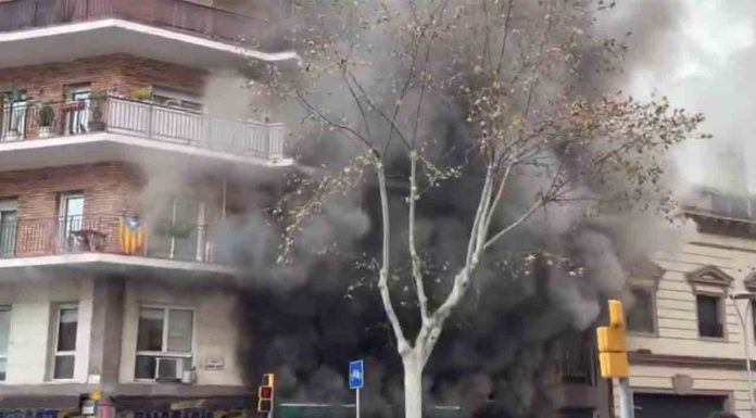 Incendio sin heridos en una frutería de El Fort Pienc Incendio sin heridos en una frutería de El Fort Pienc