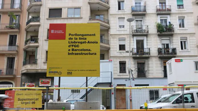 La calle Comte d'Urgell estará cerrada un año por las obras de la L8 a partir de mañana