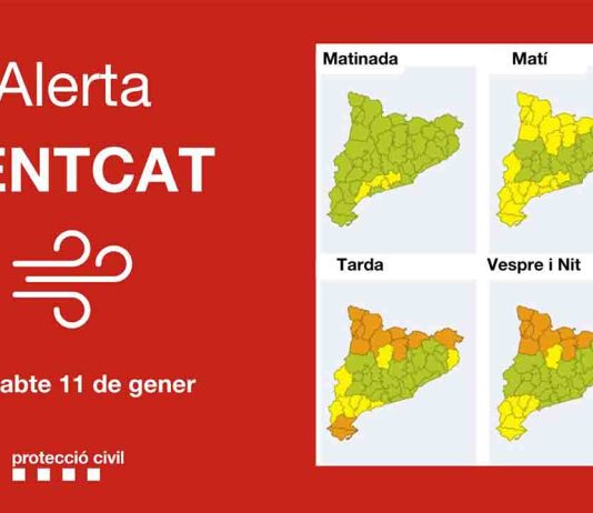 Protección Civil activa la Alerta del Plan VENTCAT ante la previsión de fuerte viento Protección Civil activa la Alerta del Plan VENTCAT ante la previsión de fuerte viento