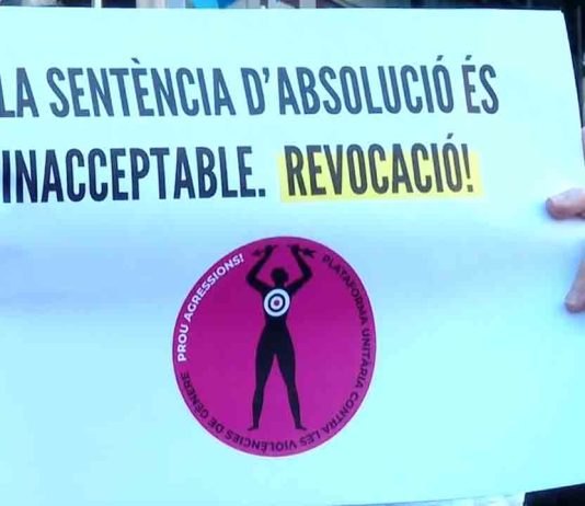 Protestas en Barcelona contra la absolución de Dani Alves Protestas en Barcelona contra la absolución de Dani Alves