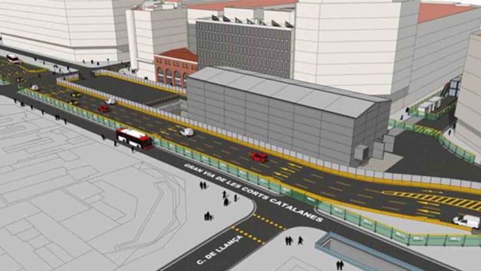 Las obras de la L8 en Gran Via amplificarán el ruido a los vecinos