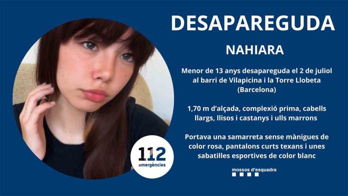 Desaparecida una menor de 13 años en Nou Barris Desaparecida una menor de 13 años en Nou Barris