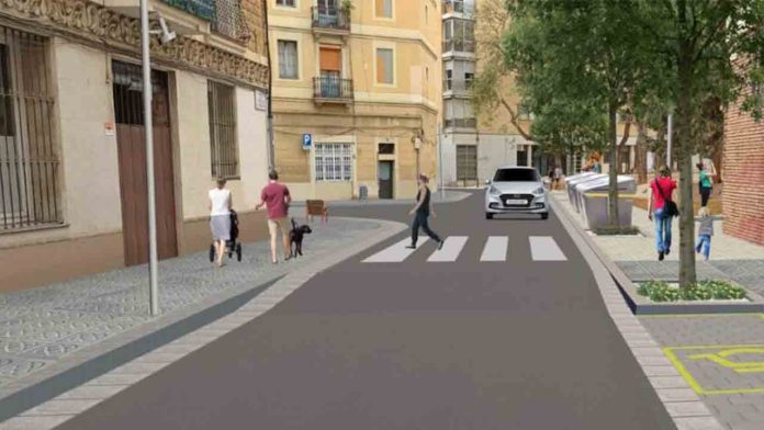 Reurbanización de la calle Vint-i-sis de Gener de 1641, en Sants-Montjuïc