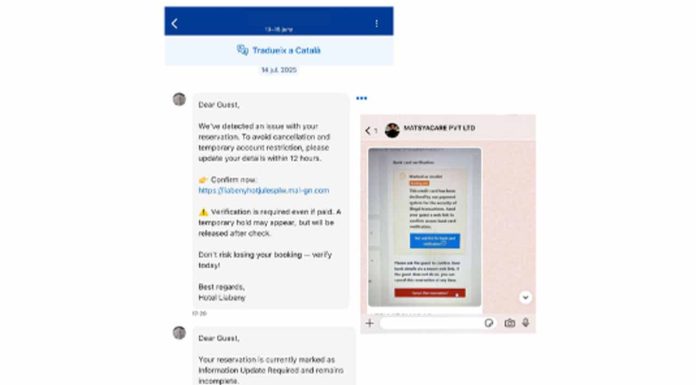 Alertan de una nueva estafa suplantando a Booking para robar datos bancarios Alertan de una nueva estafa suplantando a Booking para robar datos bancarios
