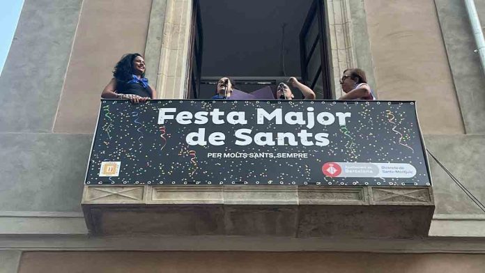 Arranca la Fiesta Mayor de Sants con las calles engalanadas