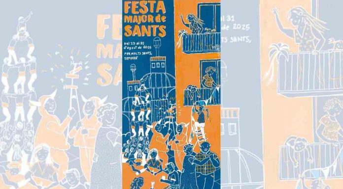 Laia Capellades, ganadora del cartel de la Fiesta Mayor de Sants 2025 Laia Capellades, ganadora del cartel de la Fiesta Mayor de Sants 2025