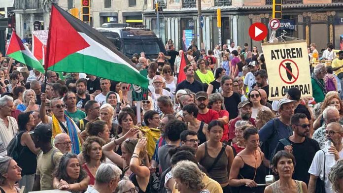 Manifestación en Barcelona por la libertad de Gaza