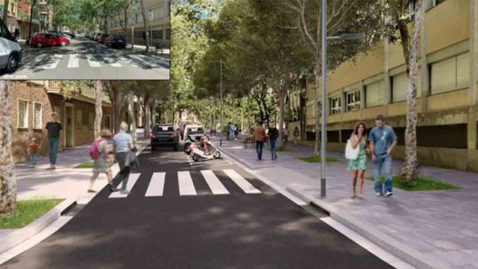 Se inaugura la reforma de la calle Cardenal Tedeschini en el Congrés i els Indians