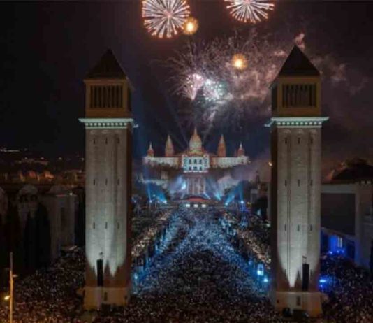 Dispositivo en Montjuïc para el Piromusical de la Mercè y el partido del Barça Dispositivo en Montjuïc para el Piromusical de la Mercè y el partido del Barça