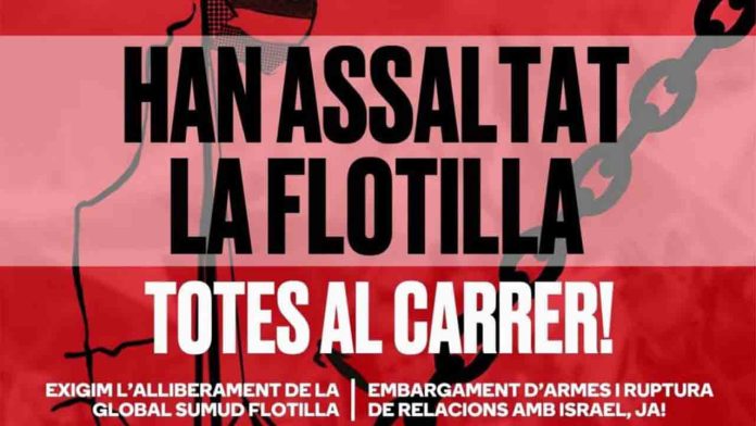 Nueva manifestación en Barcelona contra el asalto a la Flotilla