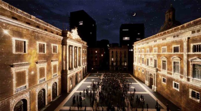 Barcelona celebra la Navidad con una obra lumínica de Xavi Bové Studio Barcelona celebra la Navidad con una obra lumínica de Xavi Bové Studio