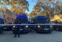 Despliegue policial para desalojar el asentamiento bajo el puente de Calatrava Despliegue policial para desalojar el asentamiento bajo el puente de Calatrava