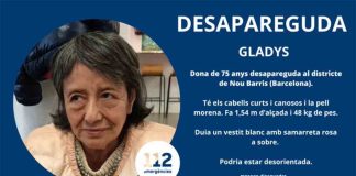 Los Mossos buscan a una mujer de 75 años desaparecida en Nou Barris Los Mossos buscan a una mujer de 75 años desaparecida en Nou Barris