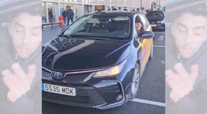 Agresión de un taxista pirata de FreeNow a otro taxista en el Aeropuerto Conflicto del taxi en el Aeropuerto de Barcelona-El Prat