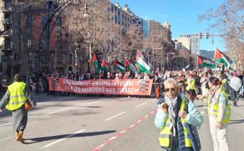 La manifestación por Palestina reclama sanciones y embargo de armas a Israel La manifestación por Palestina reclama sanciones y embargo de armas a Israel