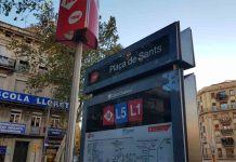 La plaza de Sants cerrará en febrero por las obras de accesibilidad de la L5 La plaza de Sants cerrará en febrero por las obras de accesibilidad de la L5