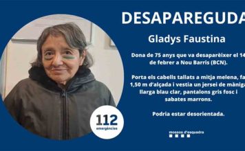 Encuentran muerta a la mujer desaparecida en Nou Barris Buscan a una mujer de 75 años desaparecida en Nou Barris