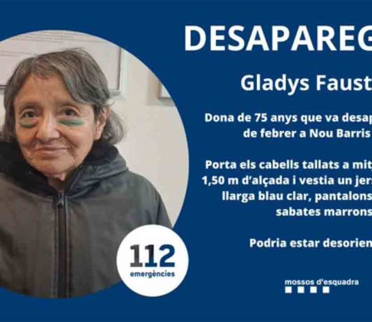 Encuentran muerta a la mujer desaparecida en Nou Barris Buscan a una mujer de 75 años desaparecida en Nou Barris