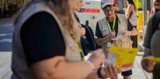 Corte de tráfico en la calle Vilamarí por las obras de la L8 Corte de tráfico en la calle Vilamarí por las obras de la L8