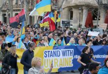 Manifestación en Barcelona por los cuatro años de la invasión rusa a Ucrania Manifestación en Barcelona por los cuatro años de la invasión rusa a Ucrania