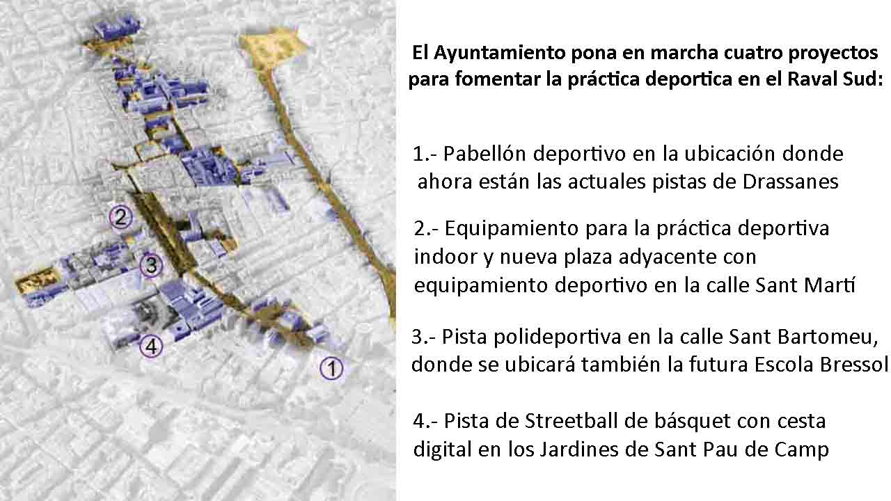 Ciutat Vella convertirá la pista de Drassanes en un moderno pabellón polideportivo