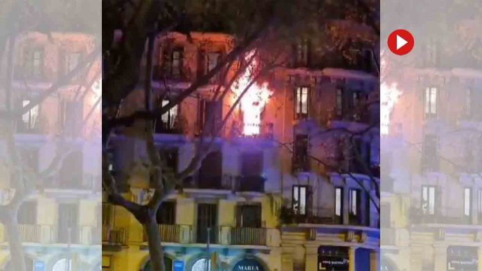 Incendio en una vivienda del paseo de Sant Joan