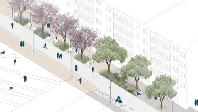 Reurbanización de la calle Mossèn Amadeu Oller en La Bordeta