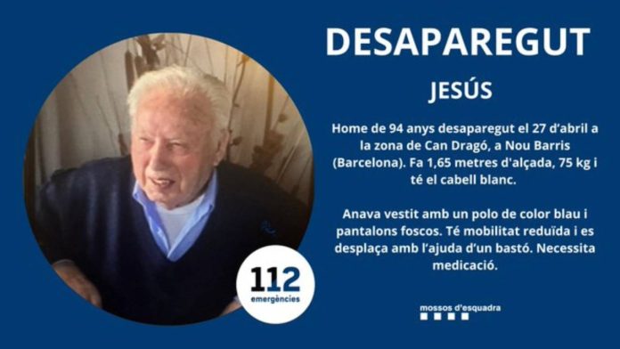 Buscan a un hombre de 94 años desaparecido en Nou Barris