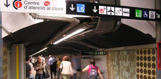 Cierre del pasillo de enlace entre la L1 y la L5 en plaza de Sants Cierre del pasillo de enlace entre la L1 y la L5 en plaza de Sants