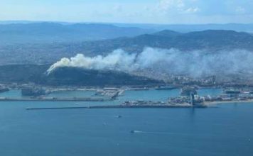 Un incendio de matorrales obliga a evacuar el Castillo de Montjuïc en Barcelona Un incendio de matorrales obliga a evacuar el Castillo de Montjuïc en Barcelona