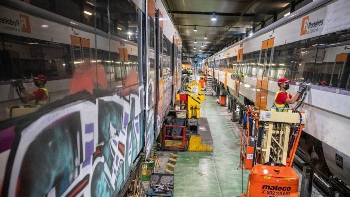 970 actos vandálicos relacionados con grafitis en trenes de Catalunya