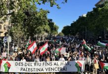 Masiva manifestación en Barcelona por el 78 aniversario de la Nakba