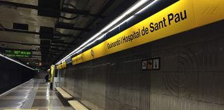 Herido por arma blanca en una pelea multitudinaria en el metro Sant Pau