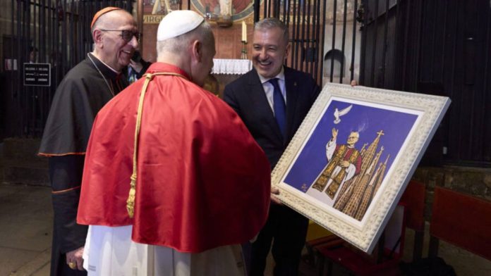 El Papa León XIV recibe al alcalde de Barcelona, Jaume Collboni