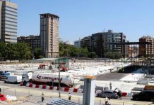El acceso a la estación de Sants por la plaza de los Països Catalans cerrará durante dos años por obras El acceso a la estación de Sants por la plaza de los Països Catalans cerrará durante dos años por obras