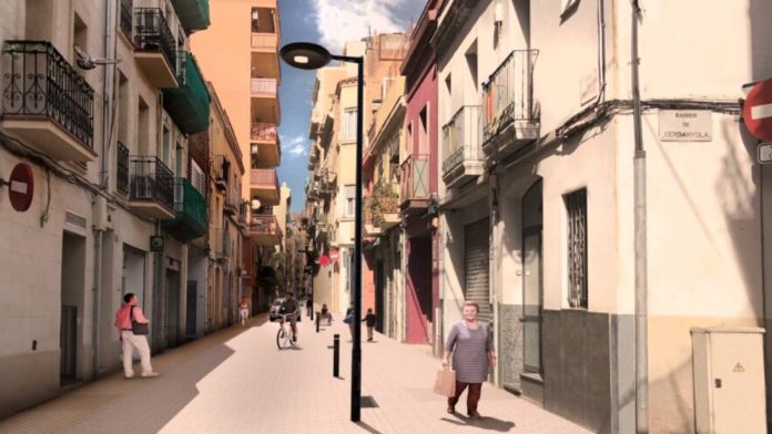 La calle Tenor Masini será un eje peatonal más accesible en Sants-Montjuïc
