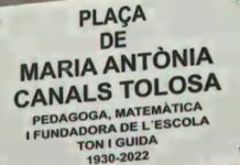 Les Roquetes homenajea a la pedagoga Maria Antònia Canals con una nueva plaza Les Roquetes homenajea a la pedagoga Maria Antònia Canals con una nueva plaza