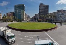 Cortes en la plaza Ildefons Cerdà de Barcelona: tráfico y obras en agosto Cortes en la plaza Ildefons Cerdà de Barcelona: tráfico y obras en agosto