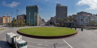Cortes en la plaza Ildefons Cerdà de Barcelona: tráfico y obras en agosto Cortes en la plaza Ildefons Cerdà de Barcelona: tráfico y obras en agosto