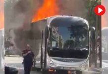 Se incendia un autocar en la rambla de Guipúzcoa sin dejar heridos Se incendia un autocar en la rambla de Guipúzcoa sin dejar heridos