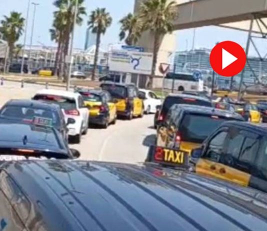 Vuelve el caos al puerto de Barcelona con largas colas de taxis para acceder Vuelve el caos al puerto de Barcelona con largas colas de taxis para acceder