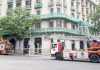 Desprendimiento de un balcón en un edificio de la calle Casanova de Barcelona Desprendimiento de un balcón en un edificio de la calle Casanova de Barcelona