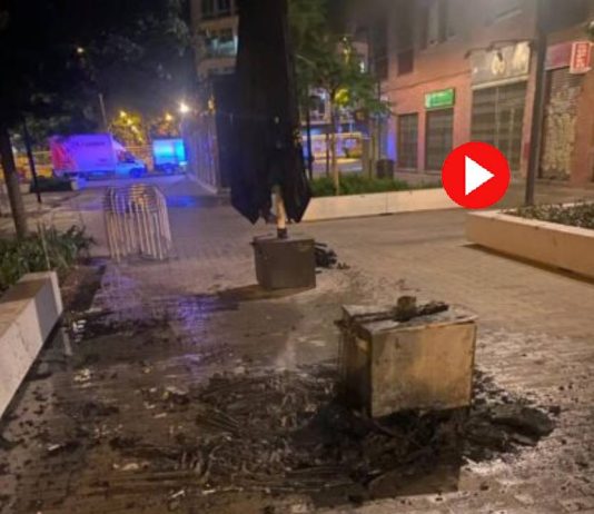 Incendio en el Clot: un pirómano prende fuego a una terraza de bar en Barcelona Incendio en el Clot un pirómano prende fuego a una terraza de bar en Barcelona