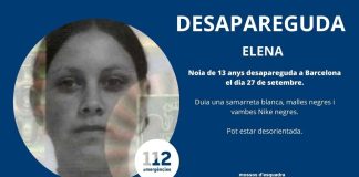 Buscan a una menor de 13 años desaparecida en Barcelona Buscan a una menor de 13 años desaparecida en Barcelona