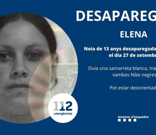 Localizada sana y salva la menor de 13 años desaparecida en Barcelona Buscan a una menor de 13 años desaparecida en Barcelona