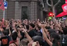 Protesta por la vivienda en Barcelona durante la visita de Sánchez Protesta por la vivienda en Barcelona durante la visita de Sánchez