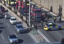 Un herido grave tras un accidente en la ronda de Dalt de Barcelona Un herido grave tras un accidente en la ronda de Dalt de Barcelona