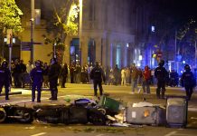Graves disturbios en Barcelona durante la protesta juvenil