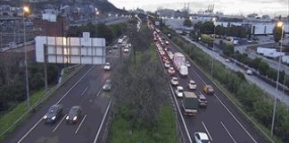 Accidente múltiple en la ronda del Litoral de Barcelona Accidente múltiple en la ronda del Litoral de Barcelona